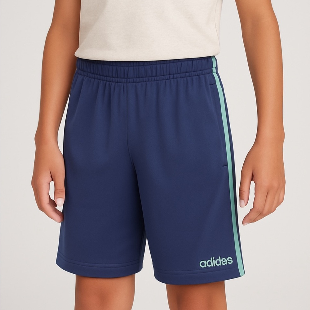 Adidas Blue Athletic Shorts with Elastic Waistband
